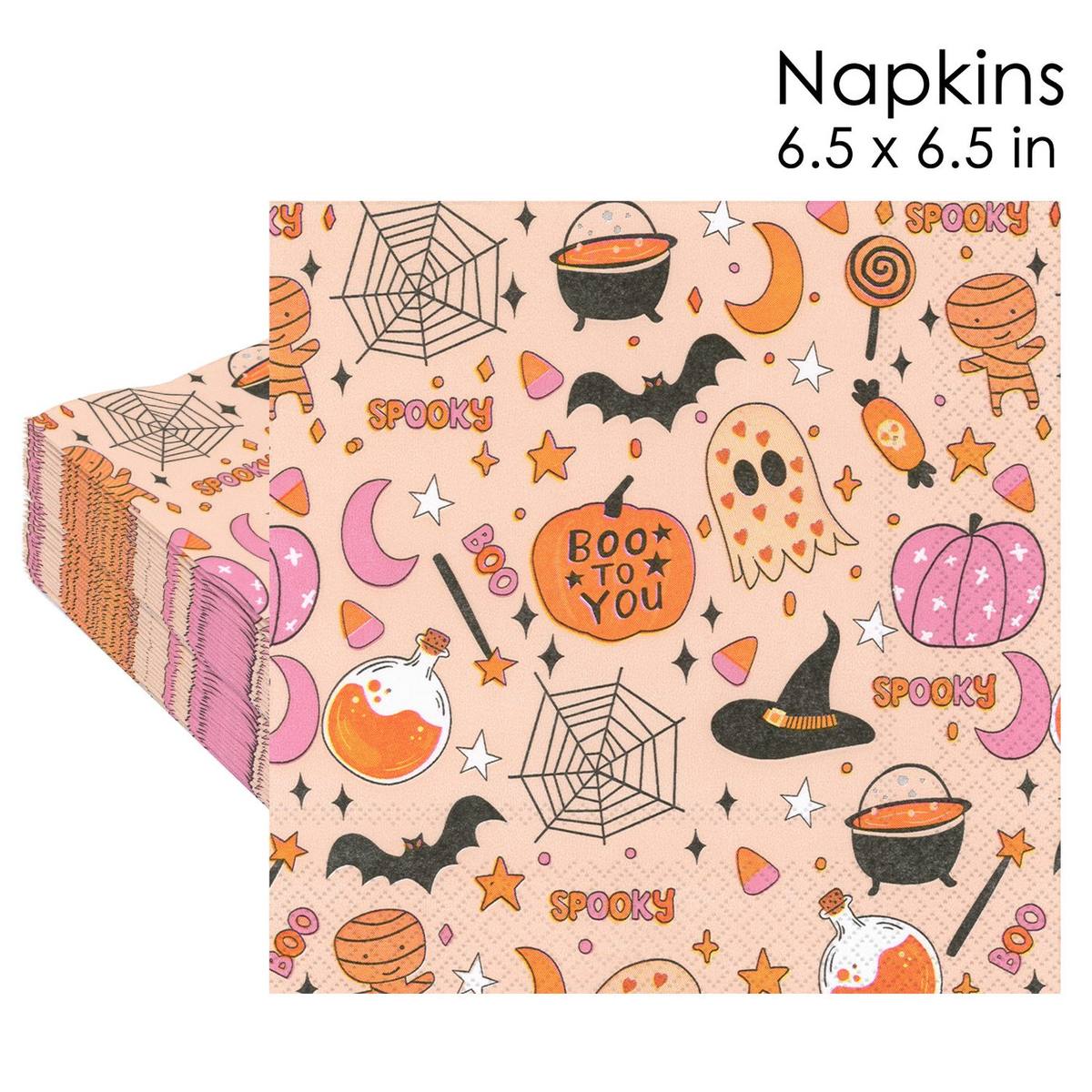 Cute Halloween Boo Spooky Pattern Napkins