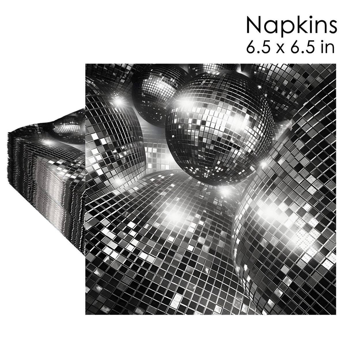 Disco Ball Silver Napkins