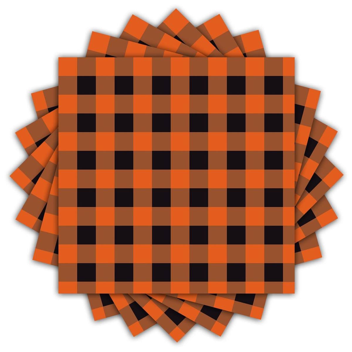 Halloween Buffalo Check Napkins
