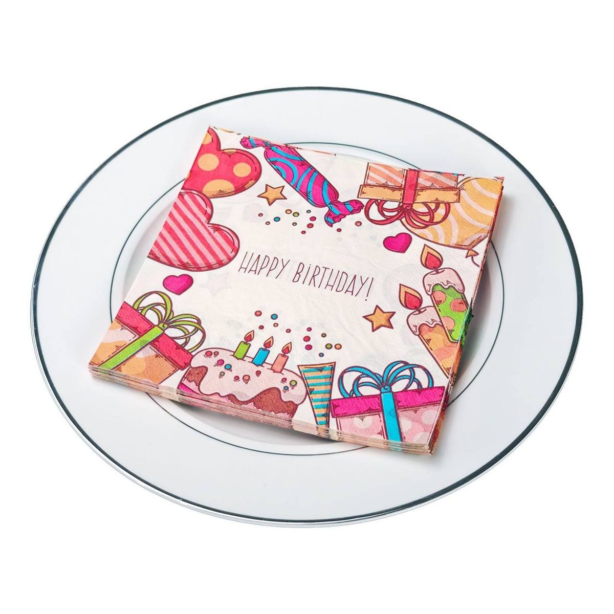 Happy Birthday Gifts & Cake Napkins