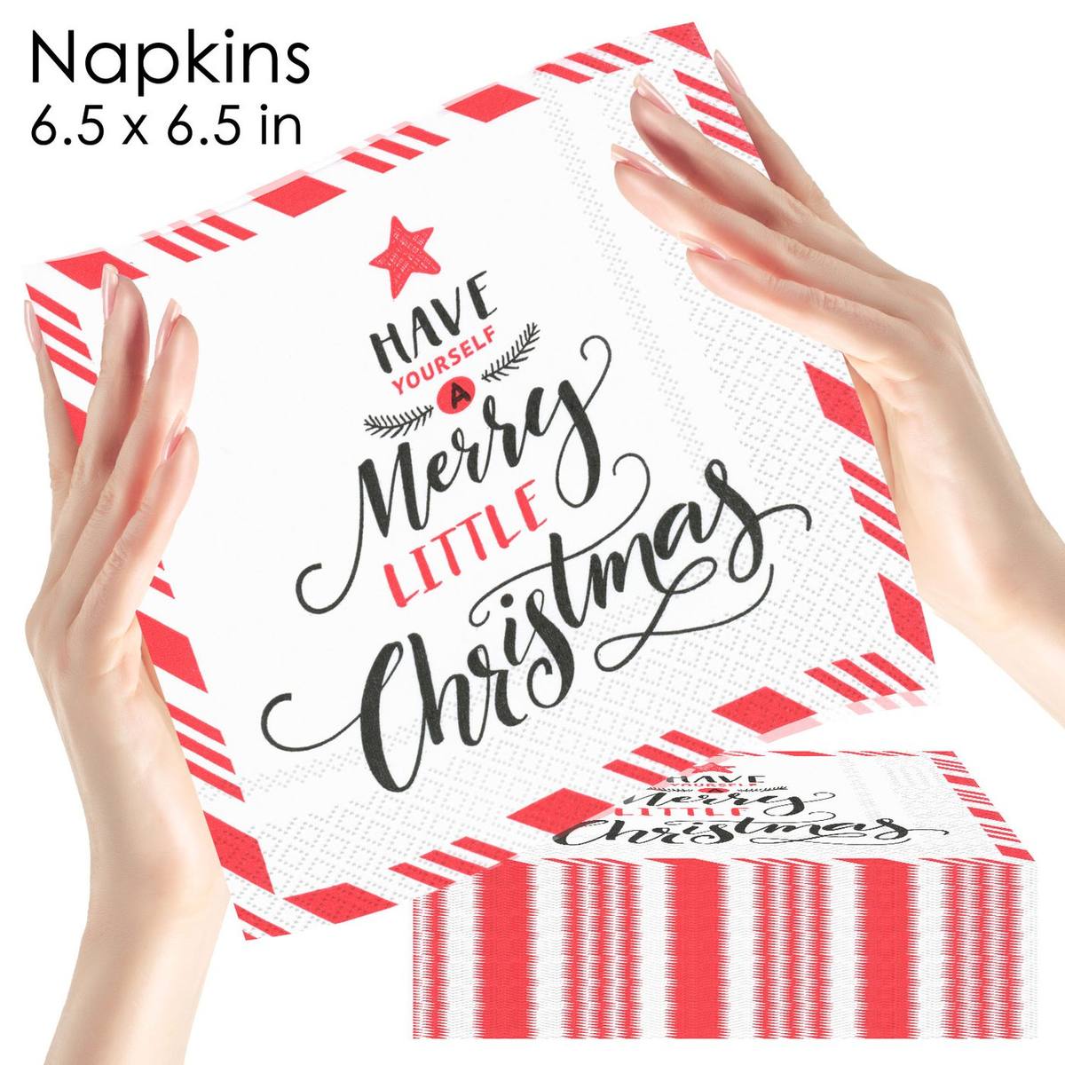 Merry Little Christmas Airmail Napkins