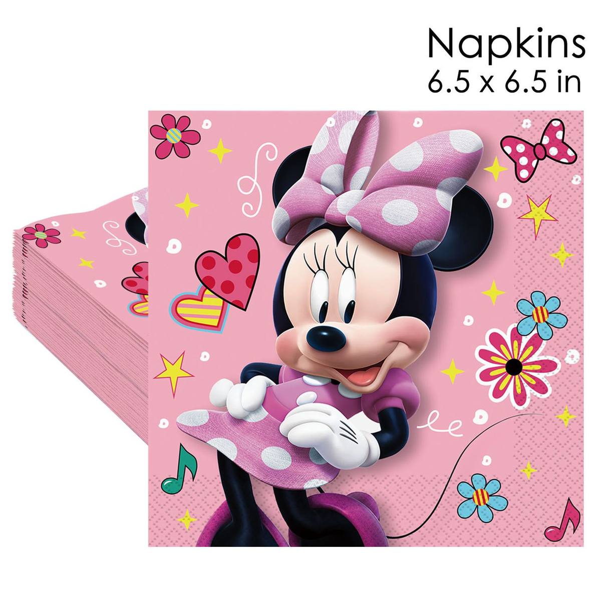 Minnie Mouse Pink Hearts Napkins
