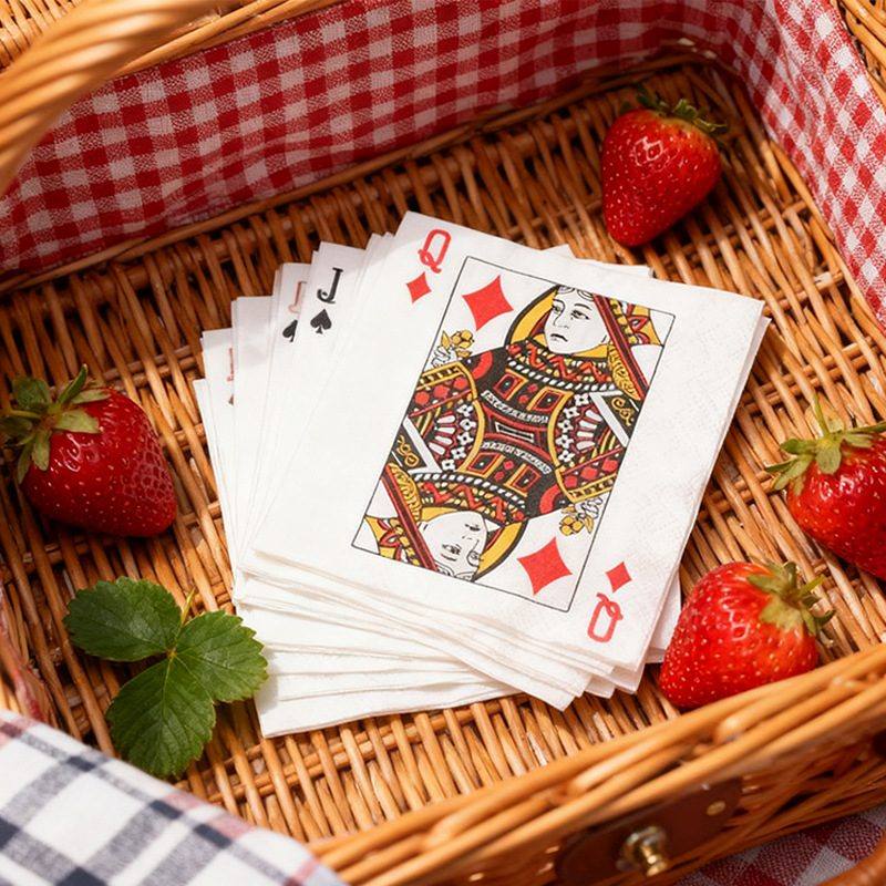 Playing Card Queen of Diamonds Napkins