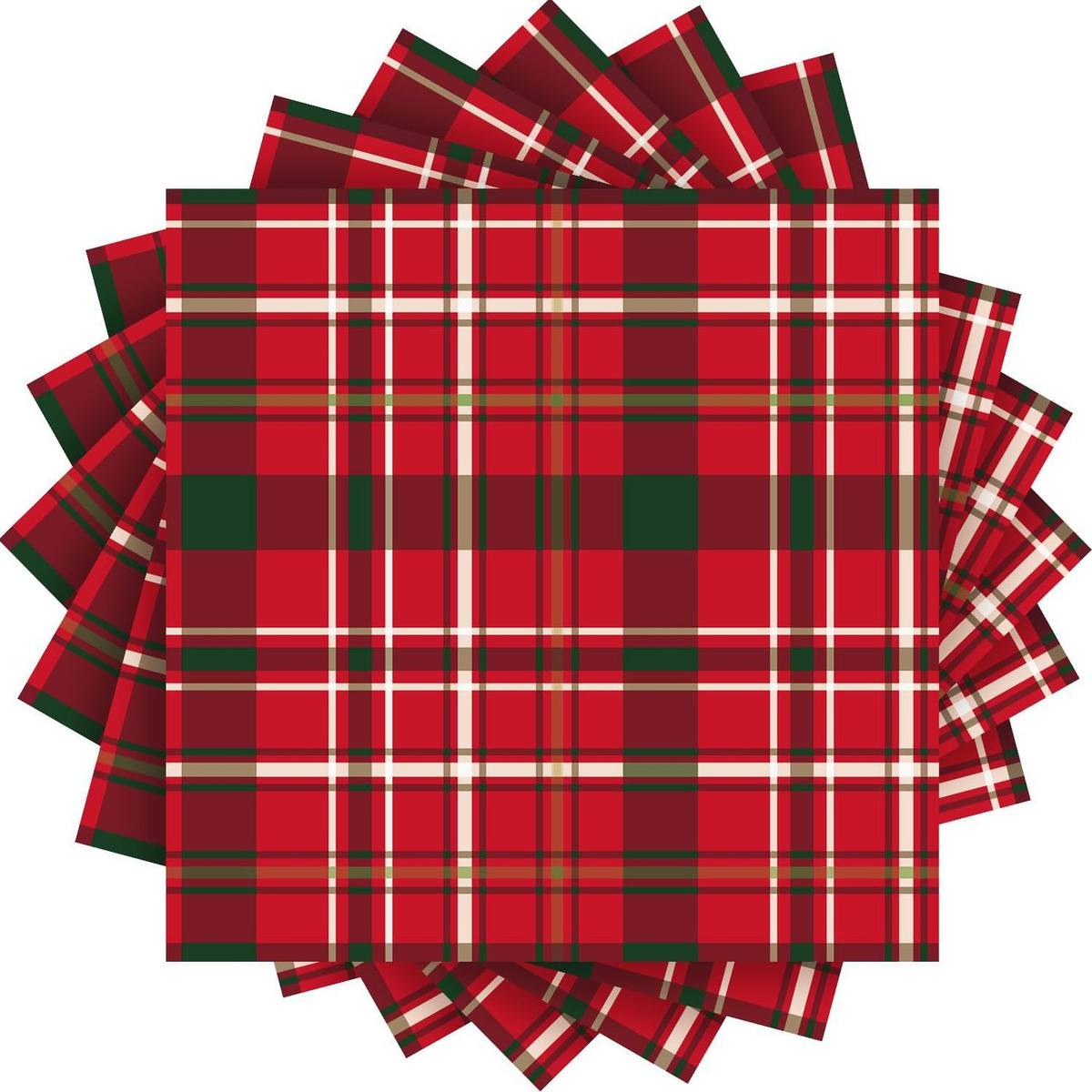 Red Plaid Tartan Napkins