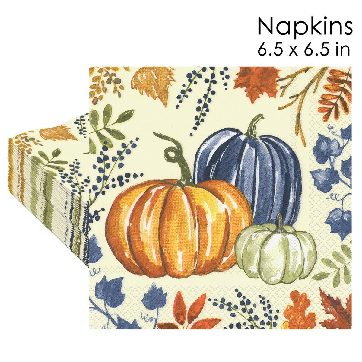 Watercolor Pumpkins Autumn Napkins